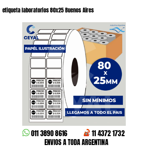 etiqueta laboratorios 80×25 Buenos Aires