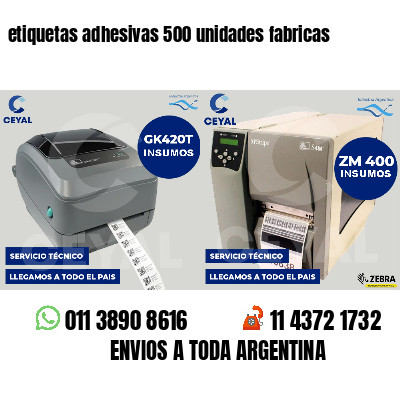 etiquetas adhesivas 500 unidades fabricas