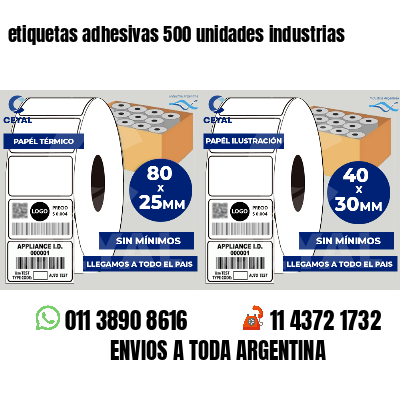 etiquetas adhesivas 500 unidades industrias