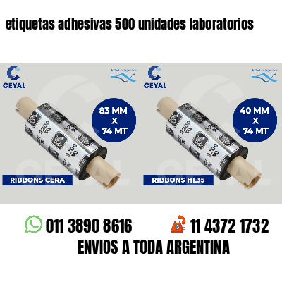 etiquetas adhesivas 500 unidades laboratorios