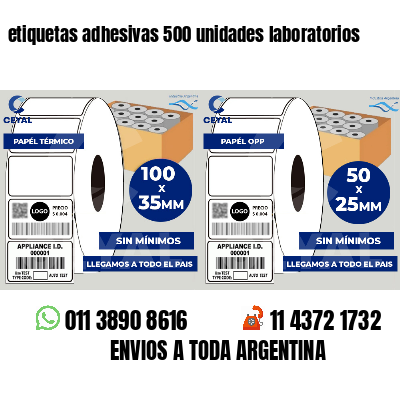 etiquetas adhesivas 500 unidades laboratorios