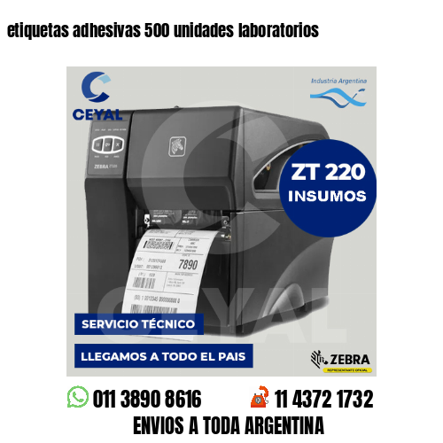 etiquetas adhesivas 500 unidades laboratorios
