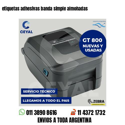 etiquetas adhesivas banda simple almohadas