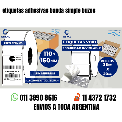etiquetas adhesivas banda simple buzos