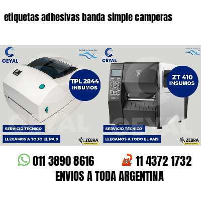 etiquetas adhesivas banda simple camperas