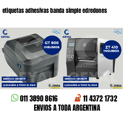 etiquetas adhesivas banda simple edredones
