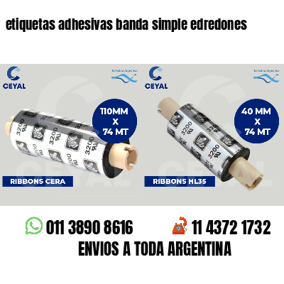 etiquetas adhesivas banda simple edredones