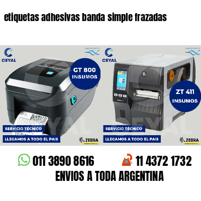 etiquetas adhesivas banda simple frazadas