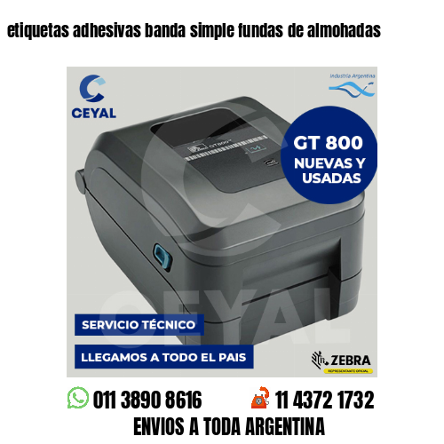 etiquetas adhesivas banda simple fundas de almohadas