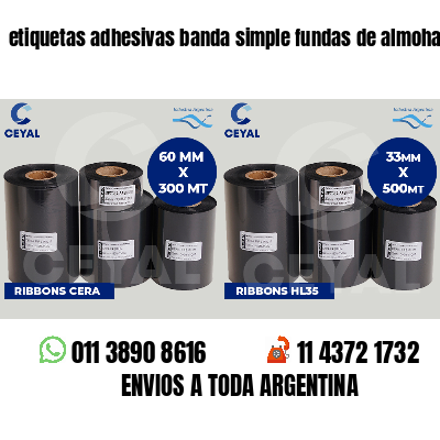 etiquetas adhesivas banda simple fundas de almohadas