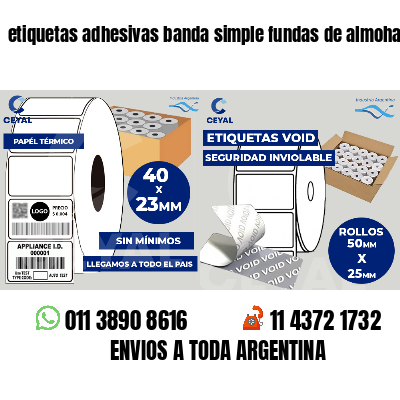 etiquetas adhesivas banda simple fundas de almohadones