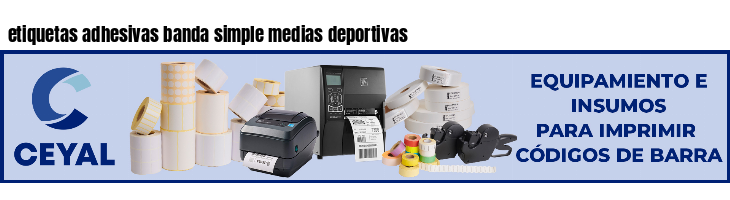 etiquetas adhesivas banda simple medias deportivas