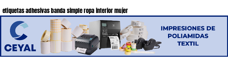 etiquetas adhesivas banda simple ropa interior mujer