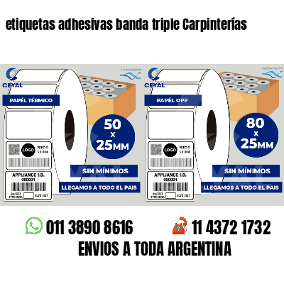 etiquetas adhesivas banda triple Carpinterías