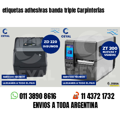etiquetas adhesivas banda triple Carpinterías