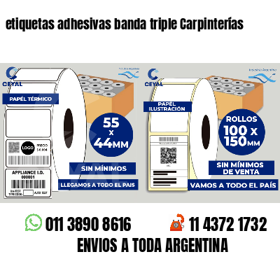 etiquetas adhesivas banda triple Carpinterías