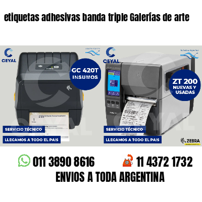 etiquetas adhesivas banda triple Galerías de arte