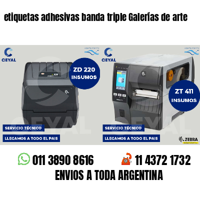 etiquetas adhesivas banda triple Galerías de arte