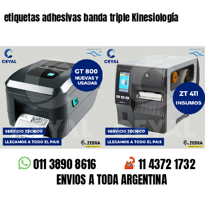 etiquetas adhesivas banda triple Kinesiología