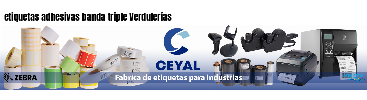 etiquetas adhesivas banda triple Verdulerías