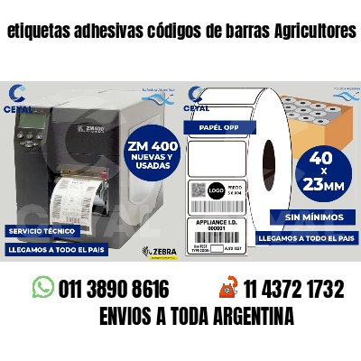 etiquetas adhesivas códigos de barras Agricultores