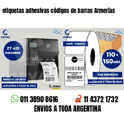 etiquetas adhesivas códigos de barras Armerías