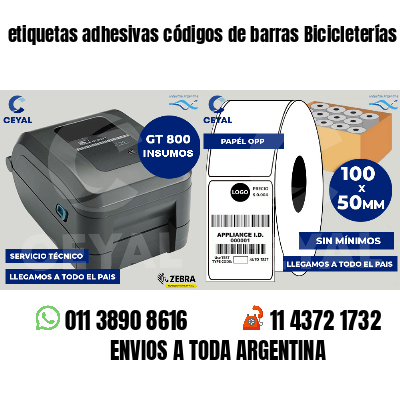 etiquetas adhesivas códigos de barras Bicicleterías
