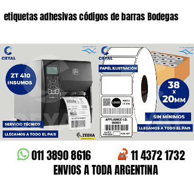 etiquetas adhesivas códigos de barras Bodegas
