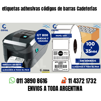 etiquetas adhesivas códigos de barras Cadeterías
