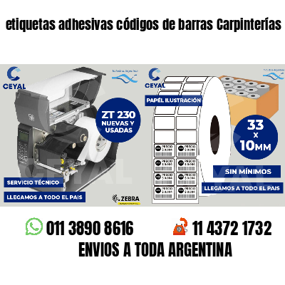 etiquetas adhesivas códigos de barras Carpinterías