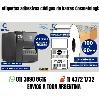 etiquetas adhesivas códigos de barras Cosmetología