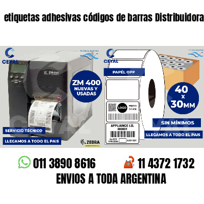 etiquetas adhesivas códigos de barras Distribuidoras