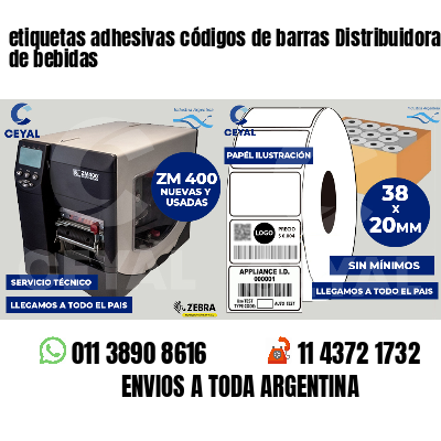 etiquetas adhesivas códigos de barras Distribuidoras de bebidas