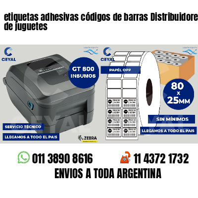 etiquetas adhesivas códigos de barras Distribuidores de juguetes