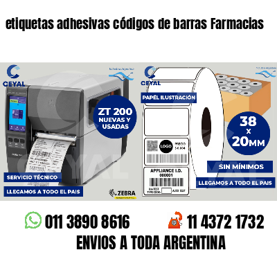 etiquetas adhesivas códigos de barras Farmacias
