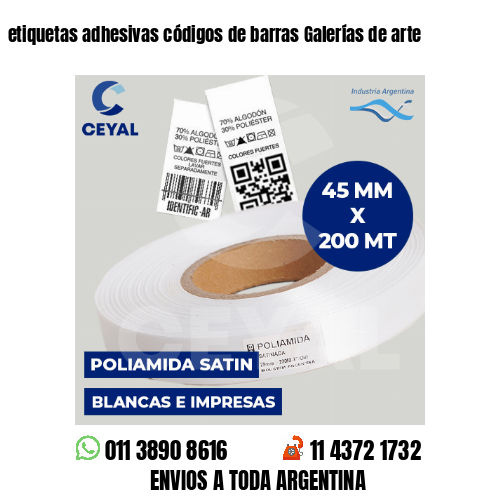 etiquetas adhesivas códigos de barras Galerías de arte