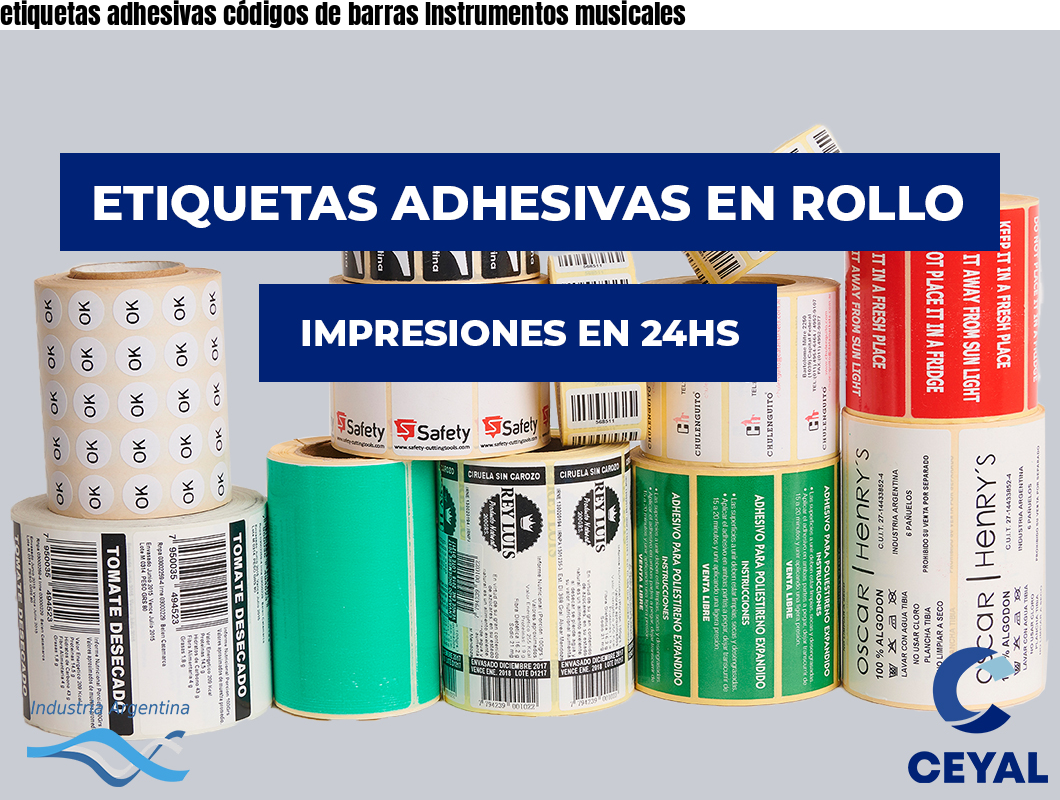 etiquetas adhesivas códigos de barras Instrumentos musicales
