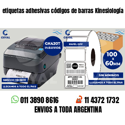 etiquetas adhesivas códigos de barras Kinesiología