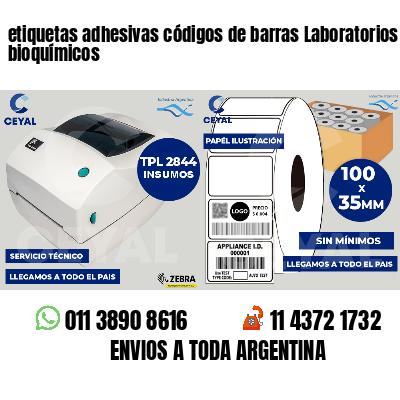 etiquetas adhesivas códigos de barras Laboratorios bioquímicos