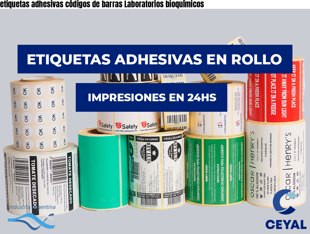 etiquetas adhesivas códigos de barras Laboratorios bioquímicos