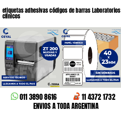 etiquetas adhesivas códigos de barras Laboratorios clínicos