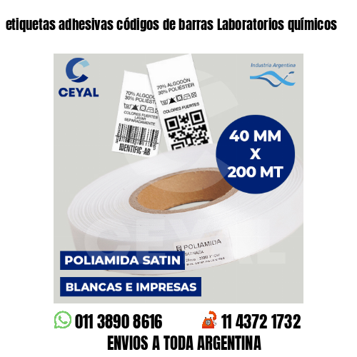etiquetas adhesivas códigos de barras Laboratorios químicos