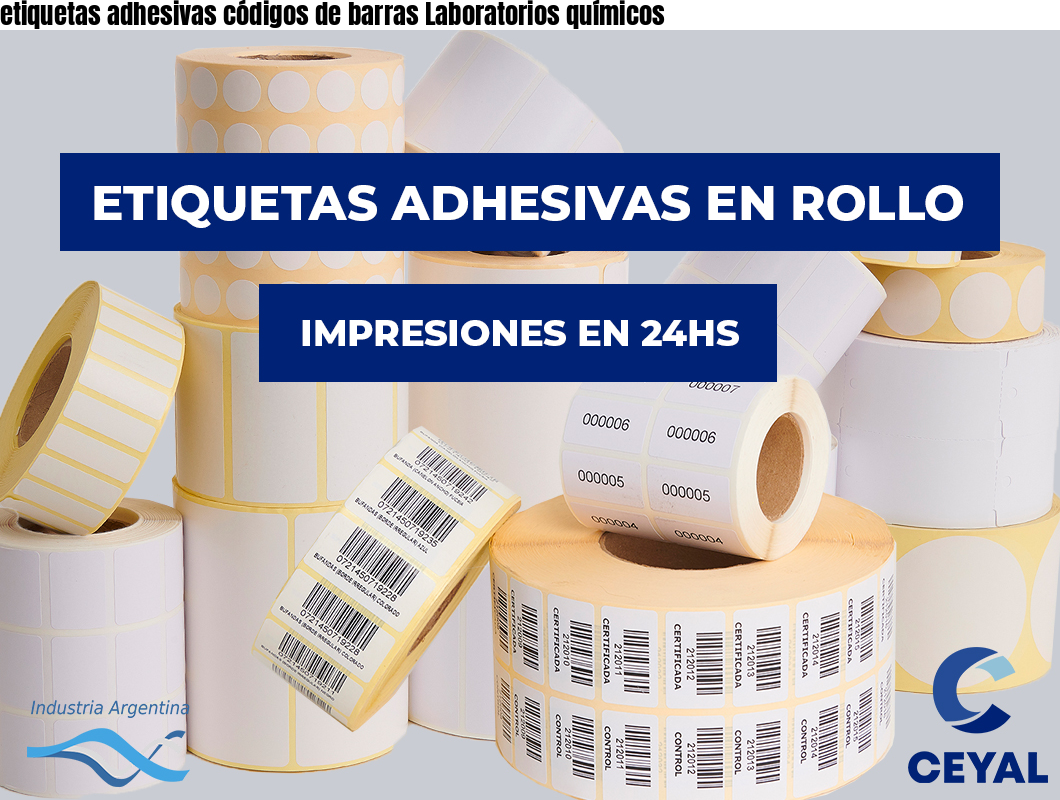 etiquetas adhesivas códigos de barras Laboratorios químicos