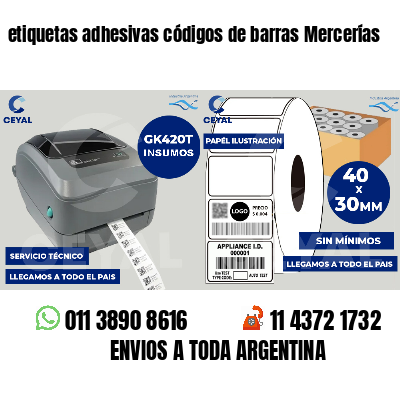 etiquetas adhesivas códigos de barras Mercerías