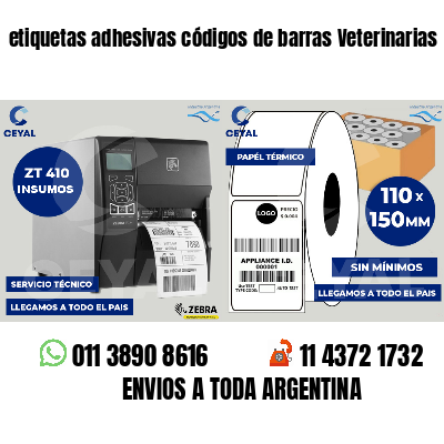 etiquetas adhesivas códigos de barras Veterinarias