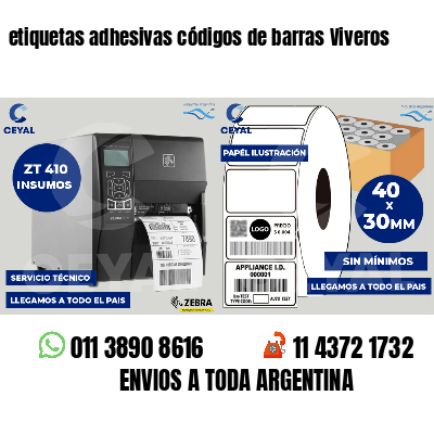 etiquetas adhesivas códigos de barras Viveros