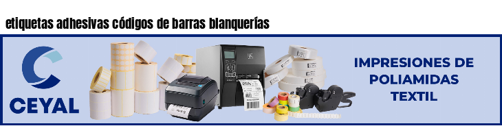 etiquetas adhesivas códigos de barras blanquerías