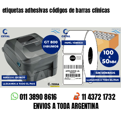etiquetas adhesivas códigos de barras clinicas