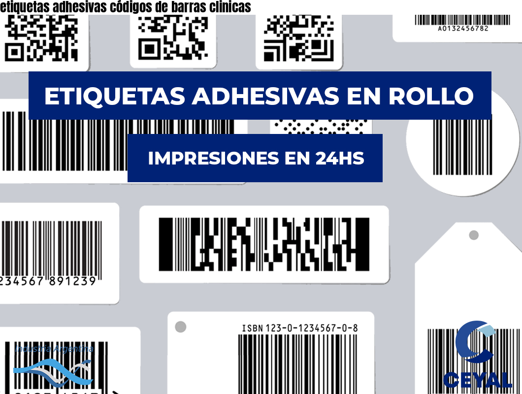 etiquetas adhesivas códigos de barras clinicas
