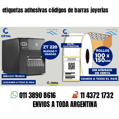 etiquetas adhesivas códigos de barras joyerias